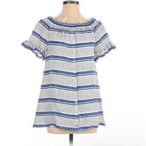 Lost + Wander Stripped Button Up Blouse l SIZE S
